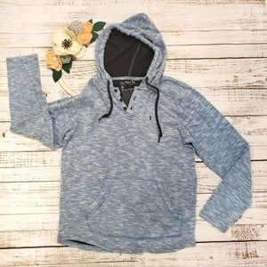 Hurley Blue-Gray Heathered Terry Hoodie
